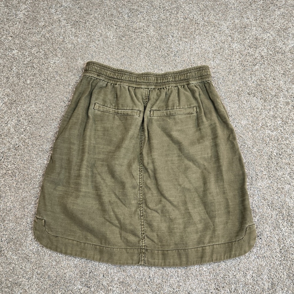 Pilcro Letterpress Anthropologie Mini Skirt Size S Olive Green Casual Coastal - Picture 5 of 7
